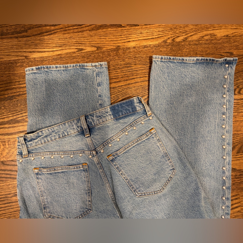 Abercrombie High-Rise Light Blue Studded Women's Jeans - Picture 6 of 6